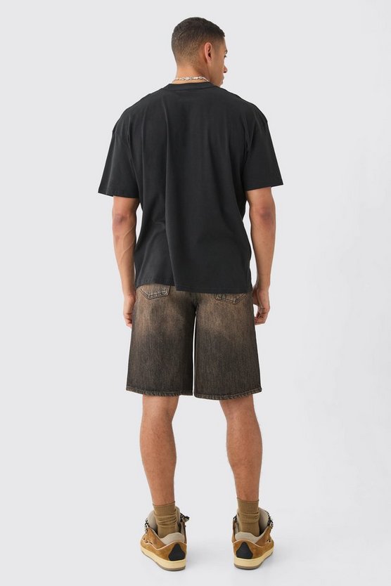 Oversize T-Shirt mit Arizona Moto-Print