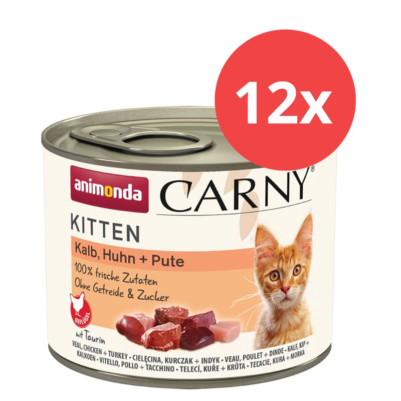Mix-Sparpaket animonda Carny Kitten 12 x 200 g