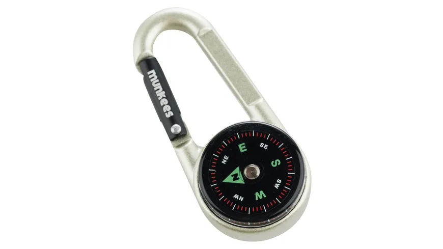 munkees Karabiner Kompass mit Thermometer