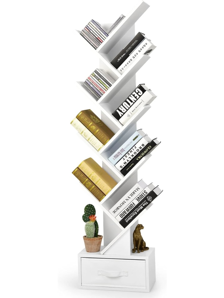 COSTWAY Bücherregal in Baumform in Weiß günstig kaufen 38 cm