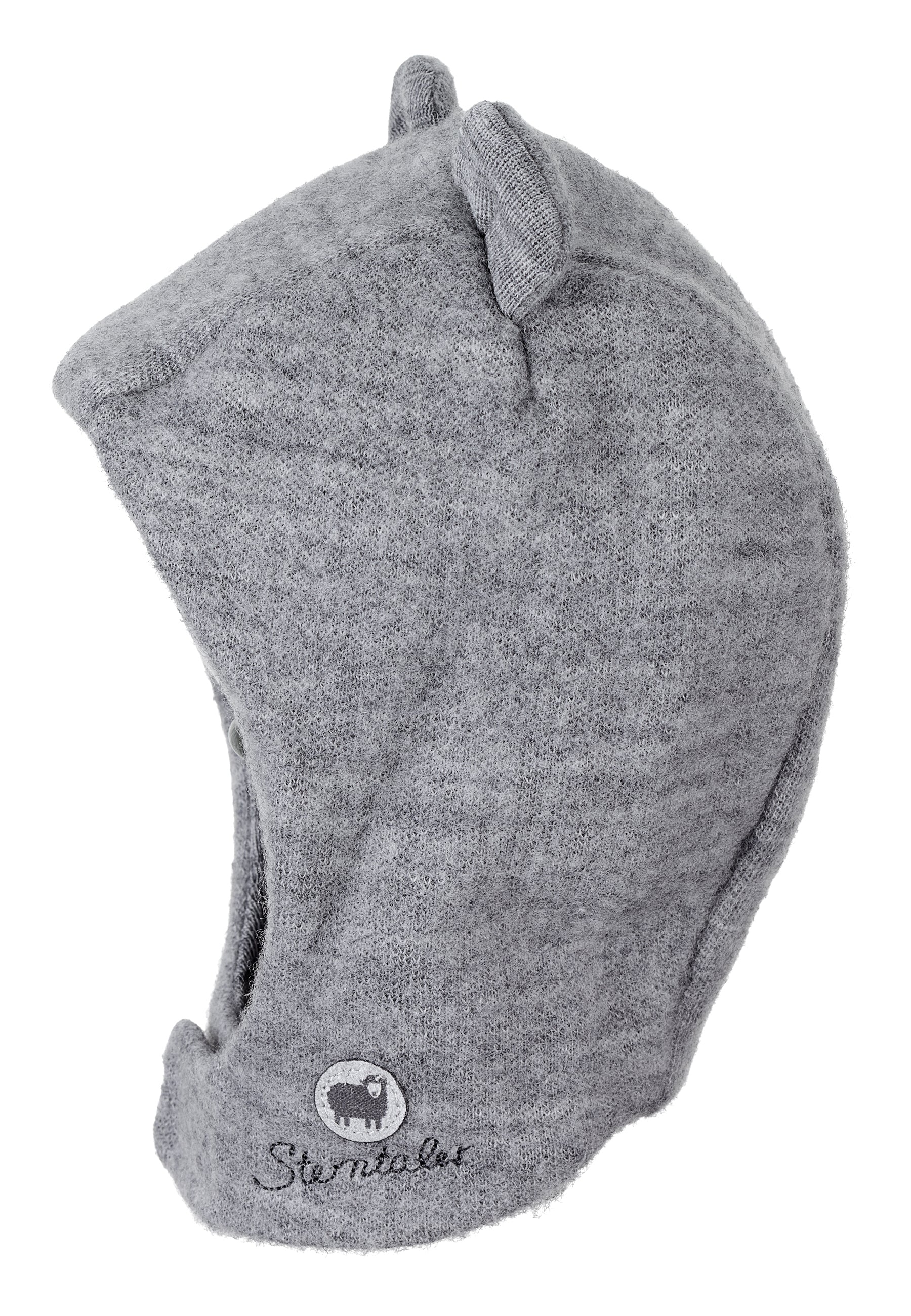 Schalmütze aus Wolle (Merino) mit 3D Ohren