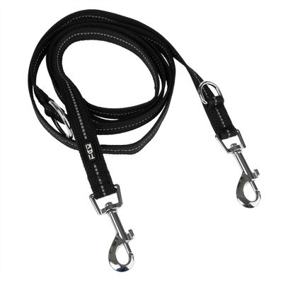 TIAKI Hundeleine Reflective Rubber, schwarz