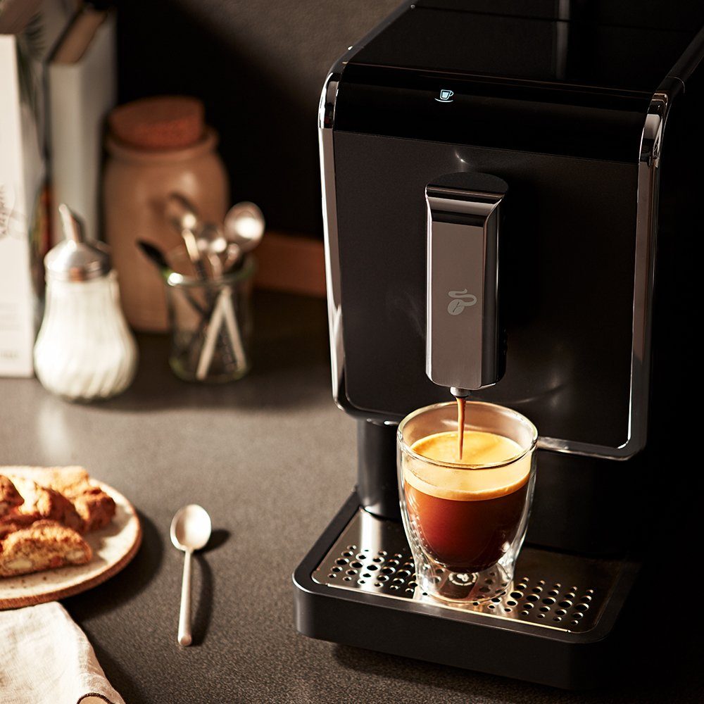 Tchibo Kaffeevollautomat Esperto Caffè für Caffè Crema und Espresso, Anthrazit, Herausnehmbare Brüheinheit