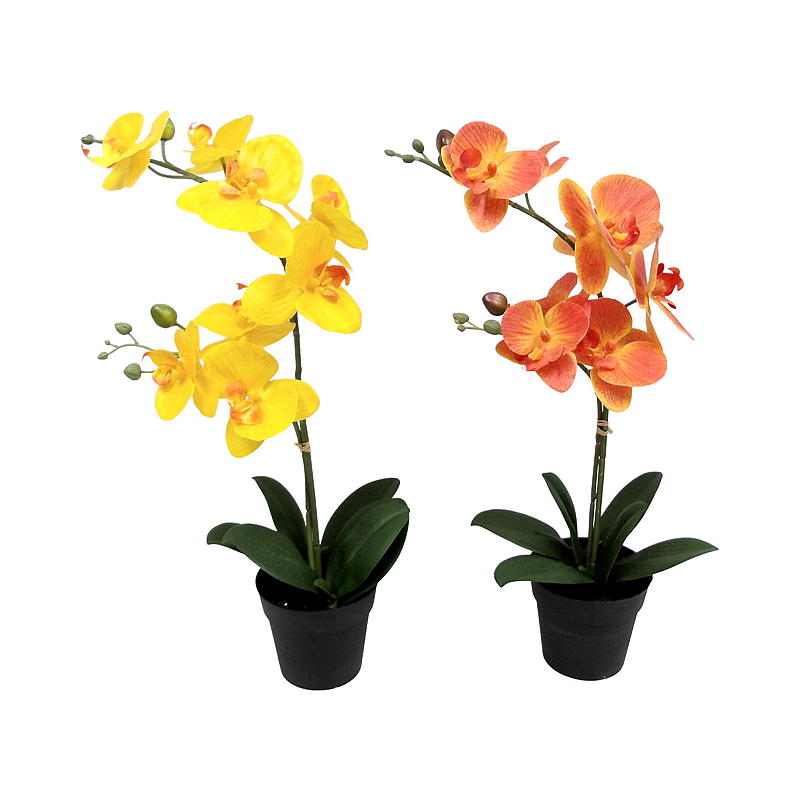 Home Orkide 46 cm gul/orange