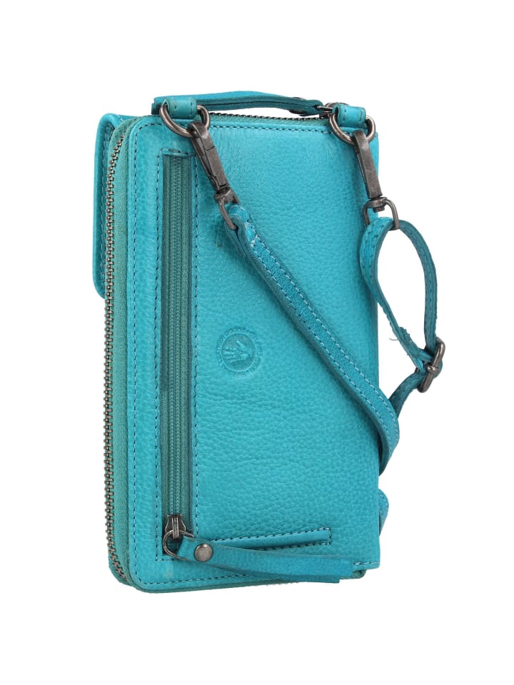 Greenburry Handytasche Leder 10 cm in turquise günstig kaufen onesize