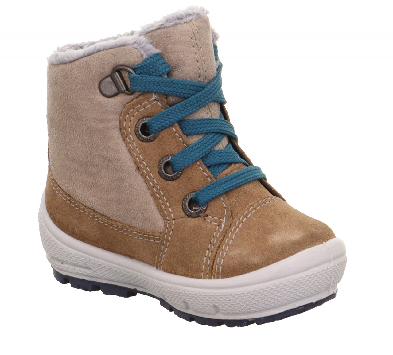 GROOVY - Braun/Beige Boots mit Schnürung