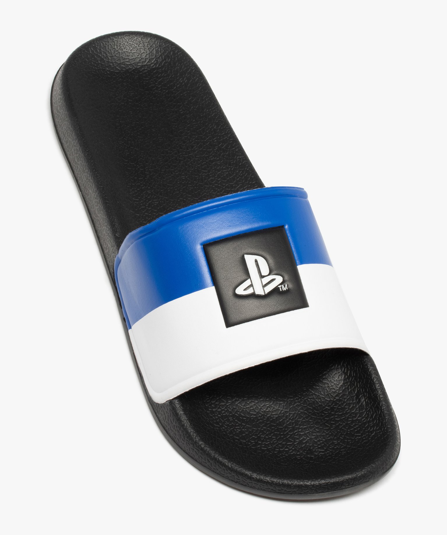 Mules de piscine homme à bandeau imprimé – Play Station bleu | GEMO
