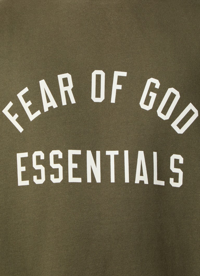 Pulover lejer cu imprimeu logo Fear of God Essentials