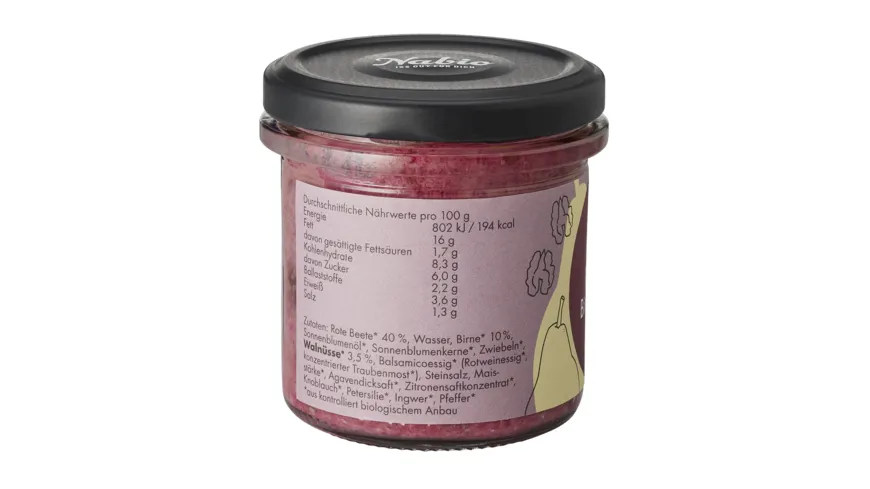 Nabio Bio Aufstrich Rote Beete Birne 135 g