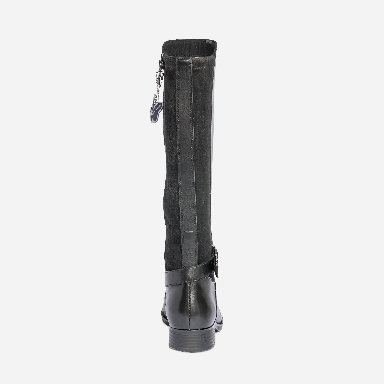 Botte plate CAPRICE noire en cuir