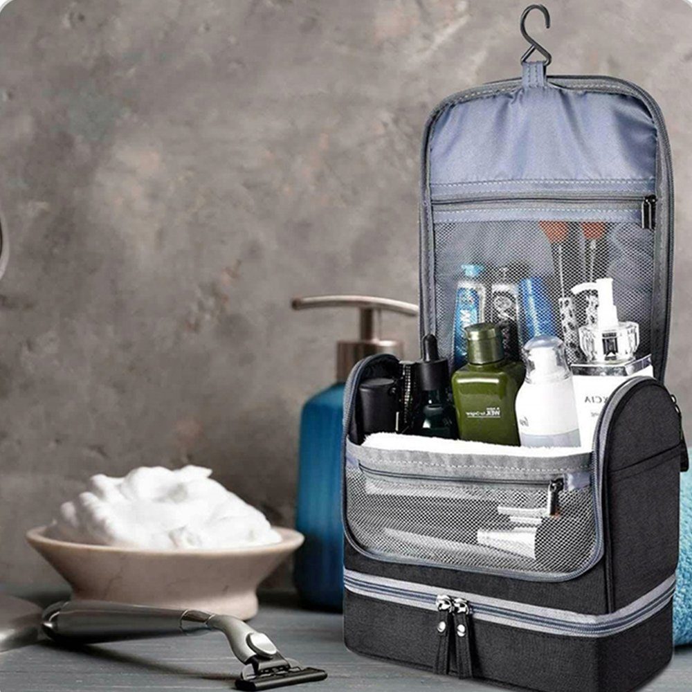 AKKEE Kulturbeutel Kulturbeutel Kulturtasche zum Aufhängen für Herren und Damen (1-tlg., Separate Nasse Und Trockene Lagerung), Kulturtasche, Waschtasche, ideal für den täglichen Gebrauch