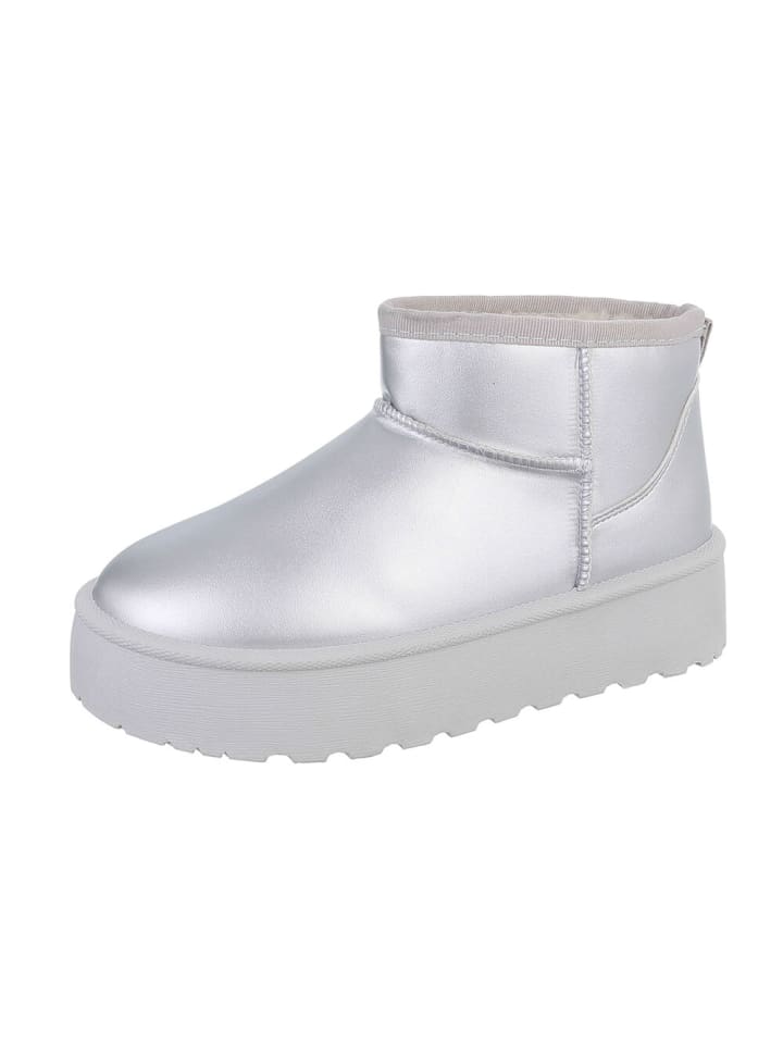 Ital-Design Stiefelette in Silber günstig kaufen
