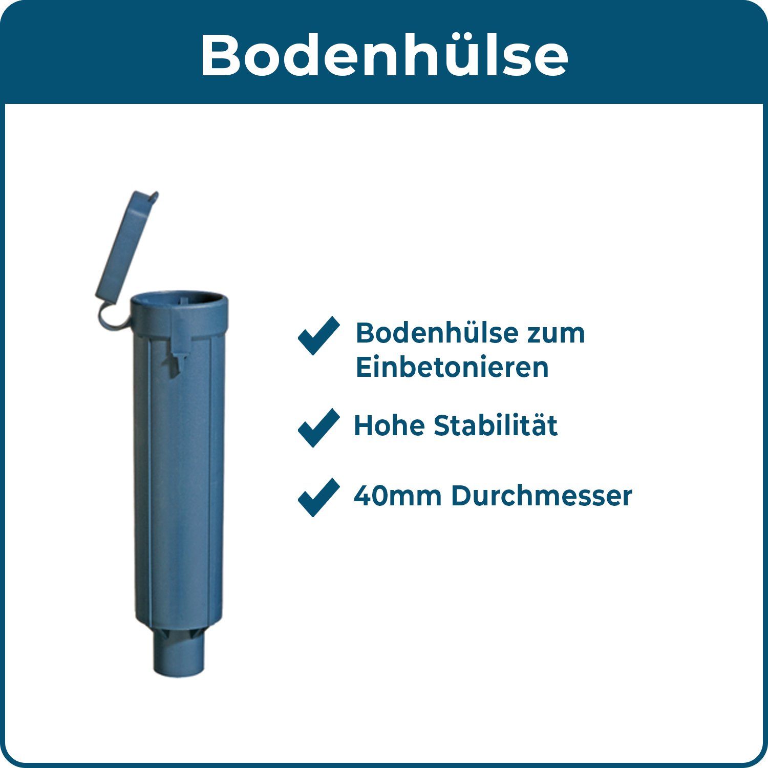 Blome Wäschespinne Alustar 40 Meter inkl. Bodenhüls, Wäsche Spinne draußen, Made in Germany
