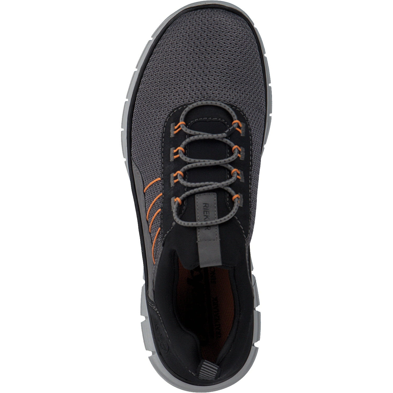 Rieker B7753, Slip-On-Sneaker, Herren, cenere/cenere/schwarz/schwarz