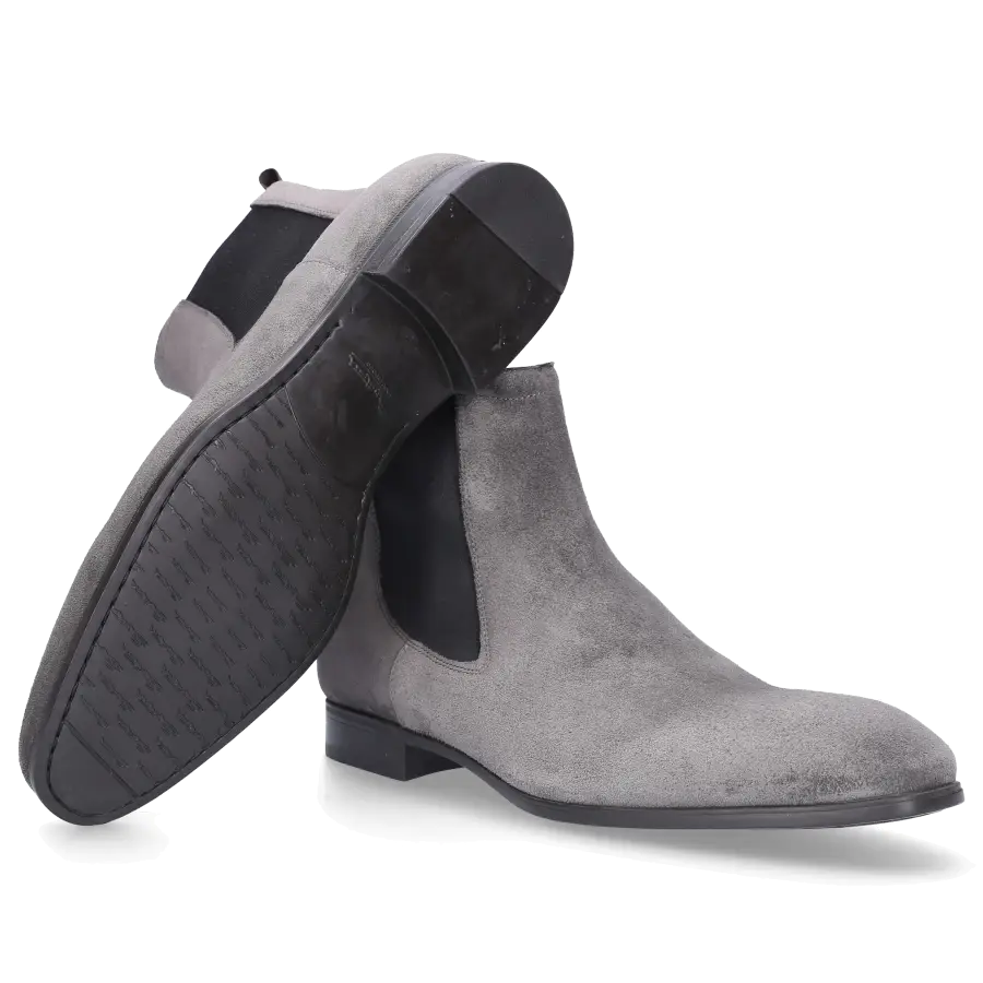 Santoni - Chelsea Boots 13434 Veloursleder - grau