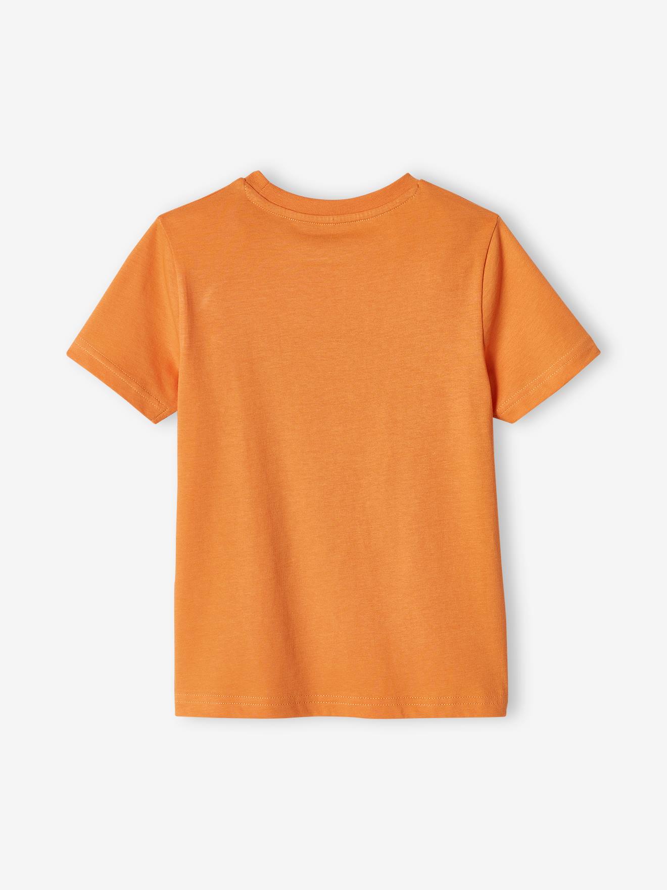 T-shirt imprimé Basics garçon manches courtes ocre