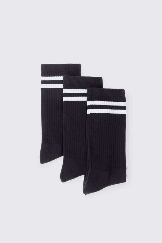 3er-Pack Sport-Socken mit Streifen