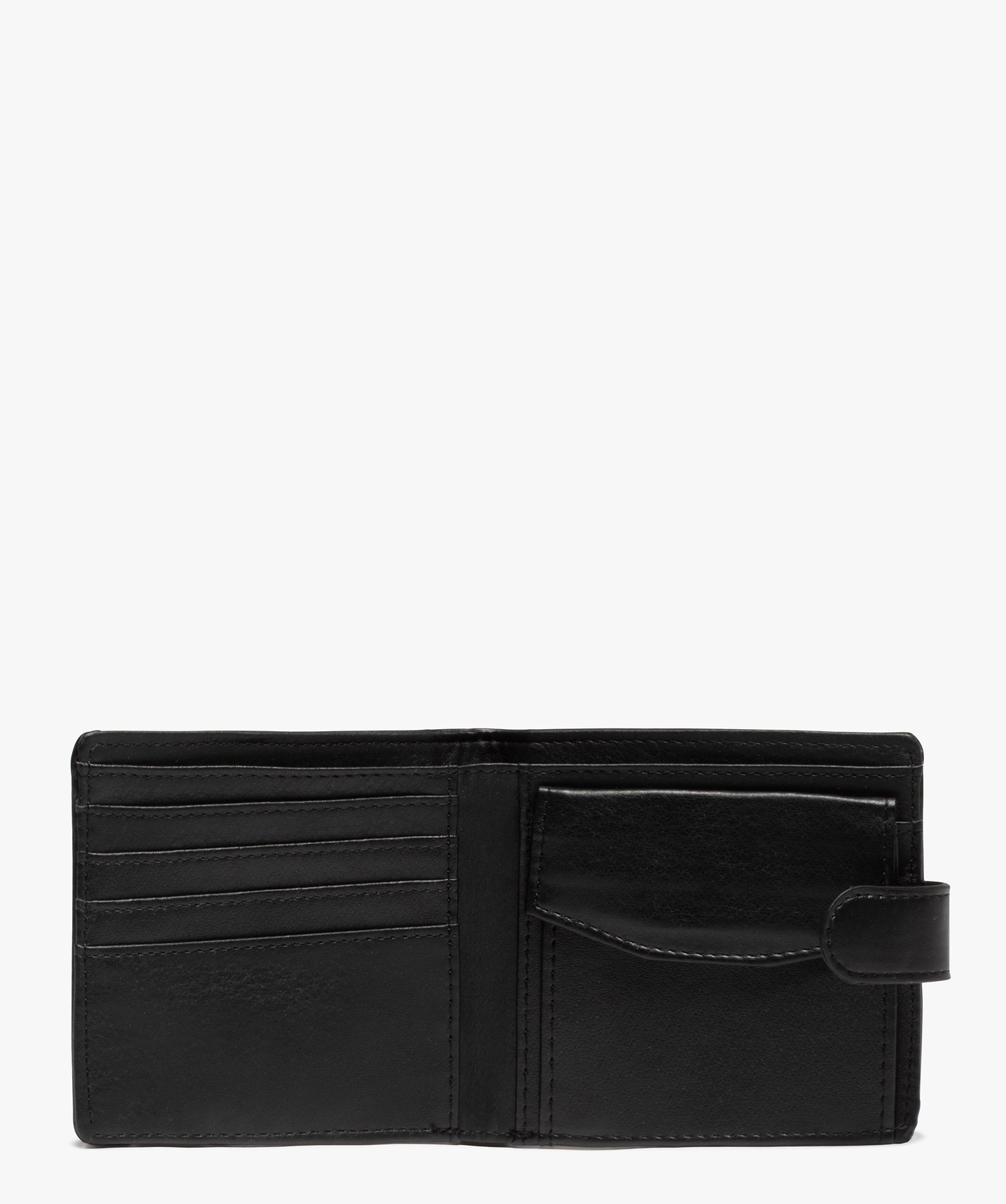 Portefeuille homme avec fermeture pressionnée noir | GEMO