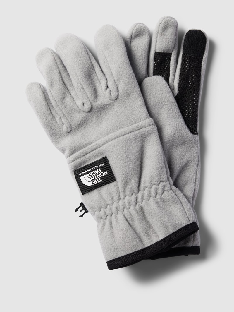 Handschuhe mit Label-Detail in mittelgrau