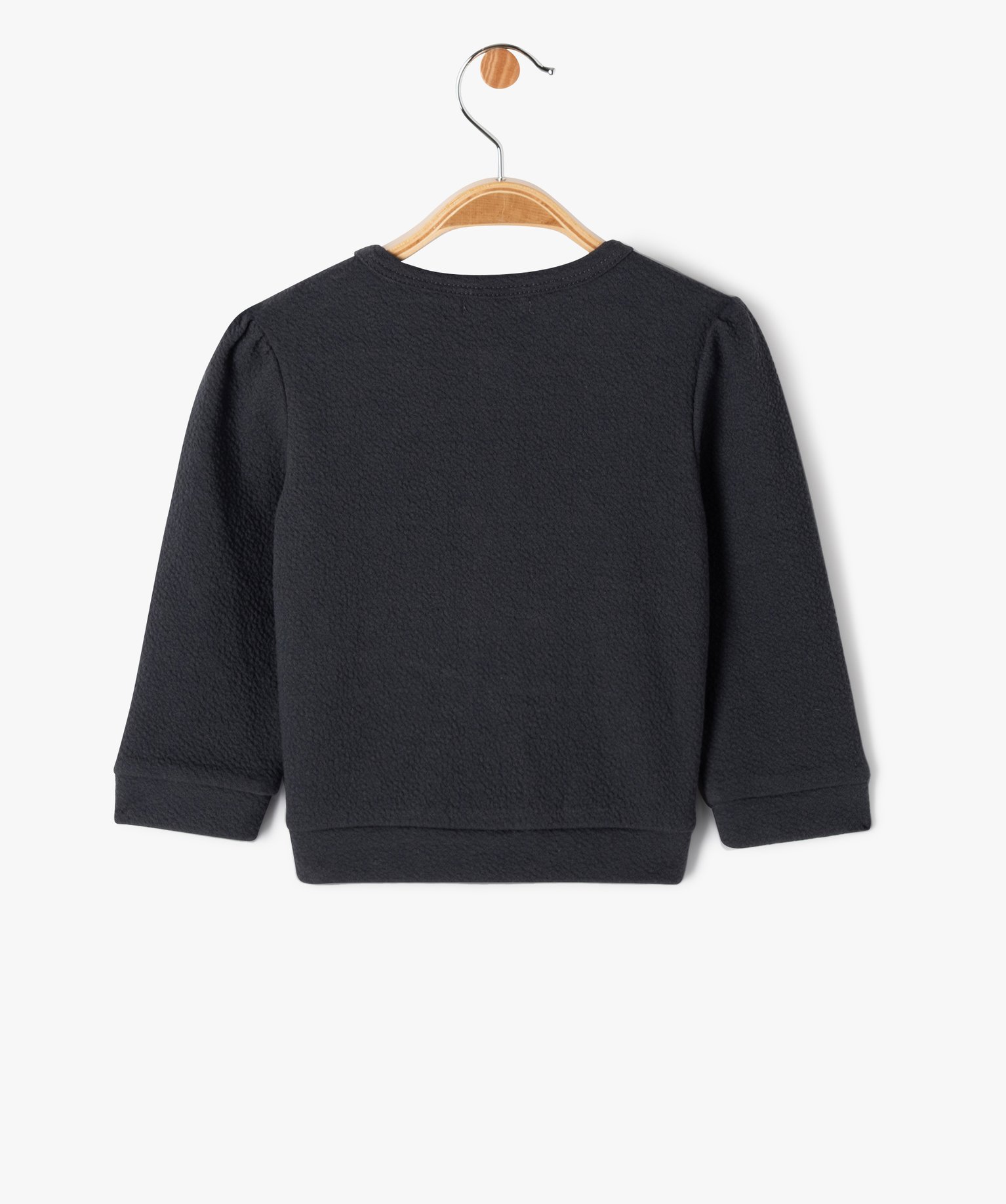Gilet à boutons-pression bébé fille gris fonce | GEMO