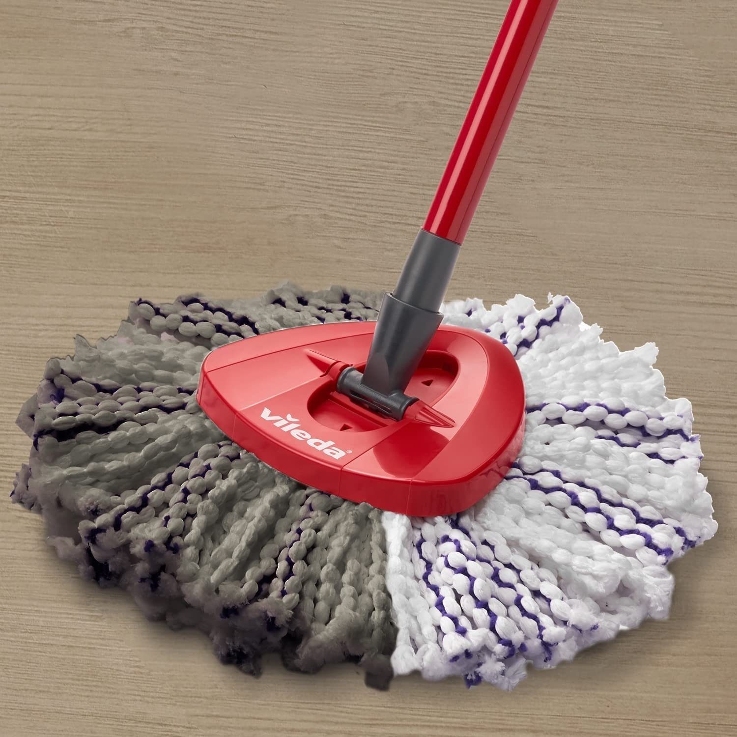 Vileda Wischmopp Vileda TURBO 3in1 Ersatzbezug, Mop, 1er Pack, Bodenwischer, Ersatz, Refill, Hartböden, lila weiß