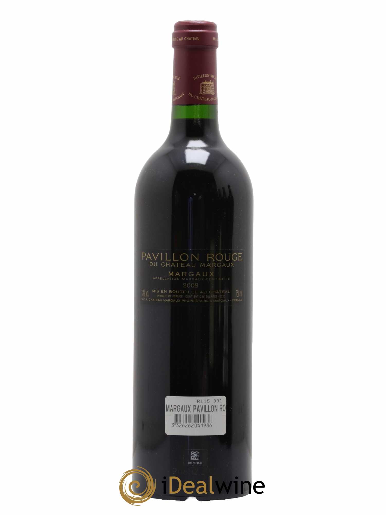 Pavillon Rouge du Château Margaux Second Vin  2008 - Lot de 1 Bouteille
