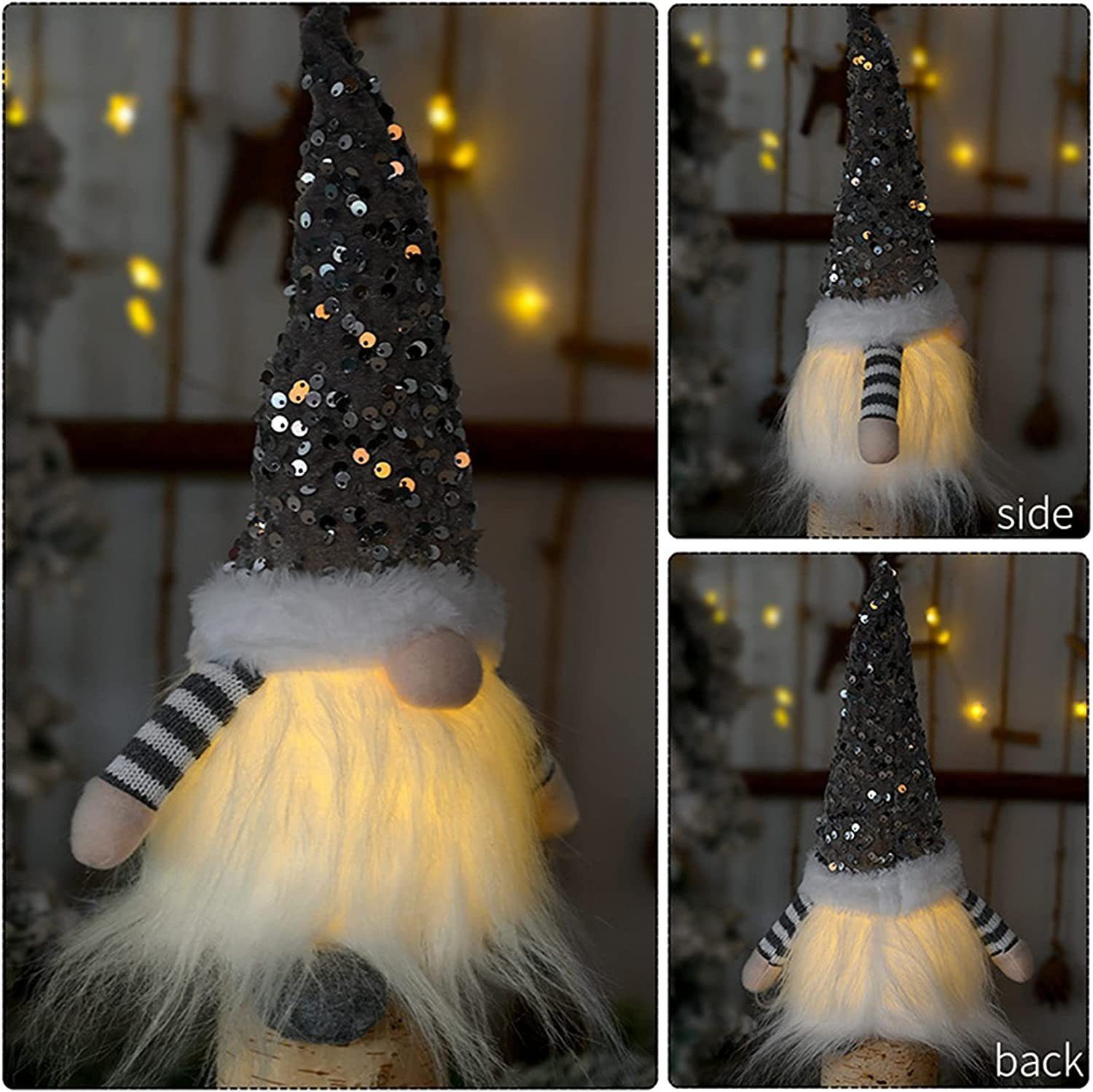 DOPWii Dekohänger Weihnachten Wichtel mit Licht Weihnachtszwerg Plüsch