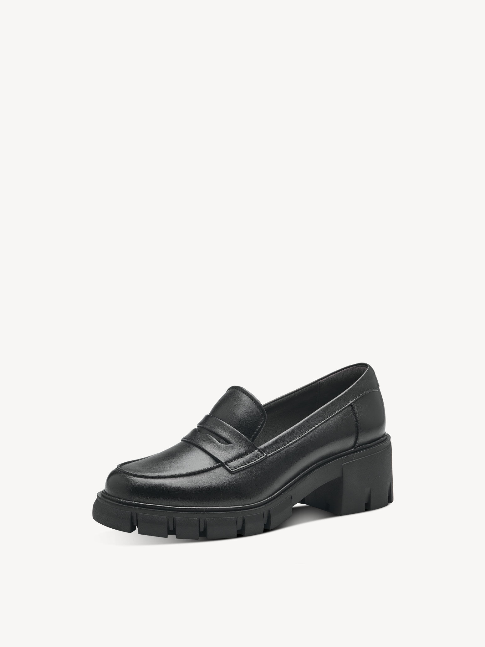 Slipper en cuir - noir