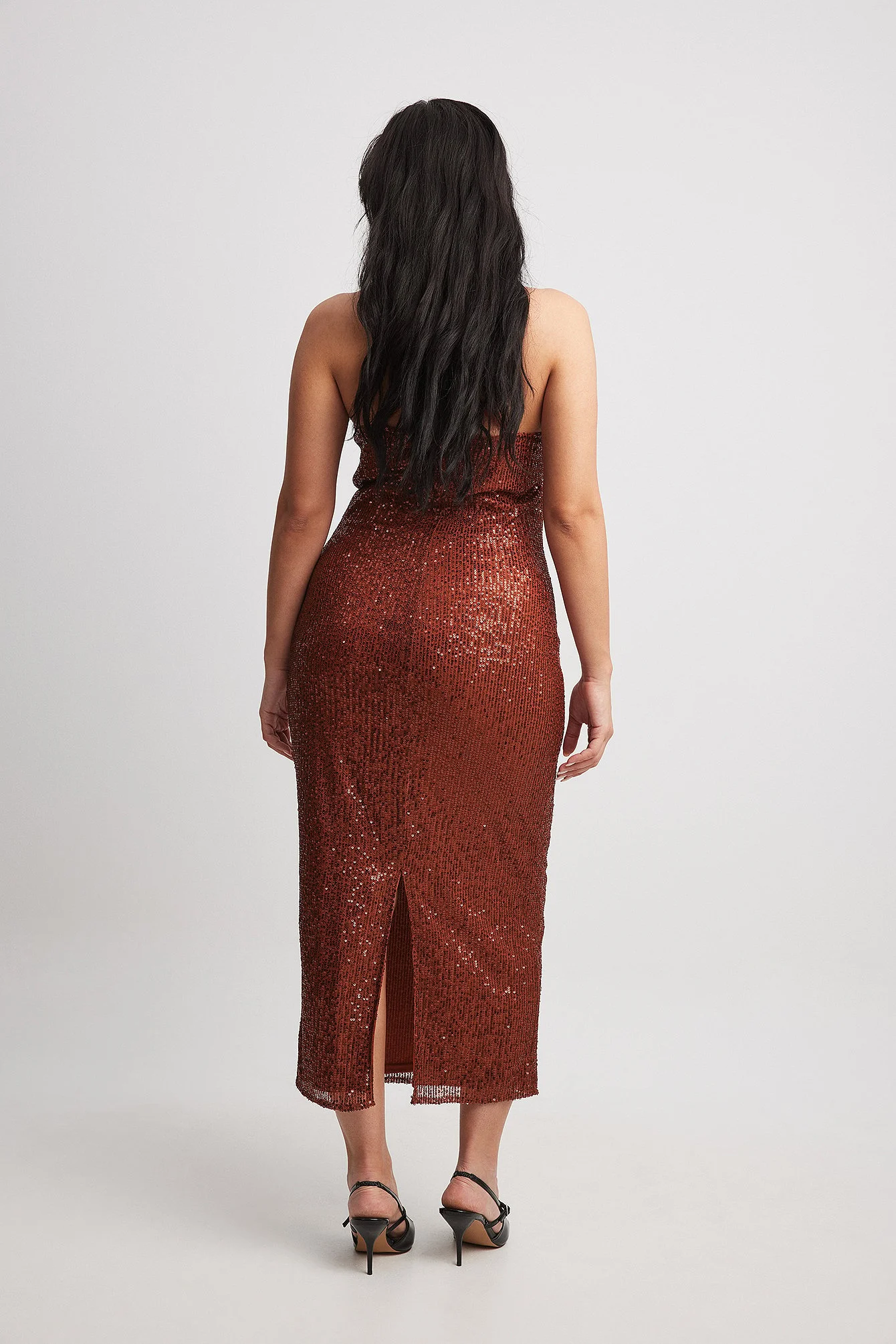 Midikleid mit Pailletten