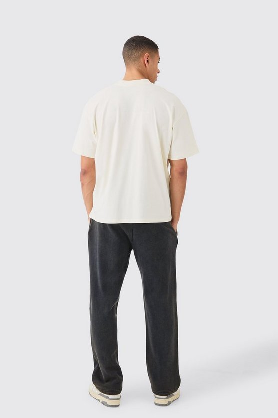 Oversize T-Shirt mit Pour Homme Print