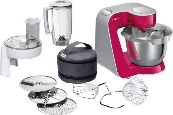 BOSCH Küchenmaschine MUM5 CreationLine MUM58420, 1000 W, 3,9 l Schüssel, vielseitig einsetzbar, Mixer, Durchlaufschnitzler, 3 Reibescheiben