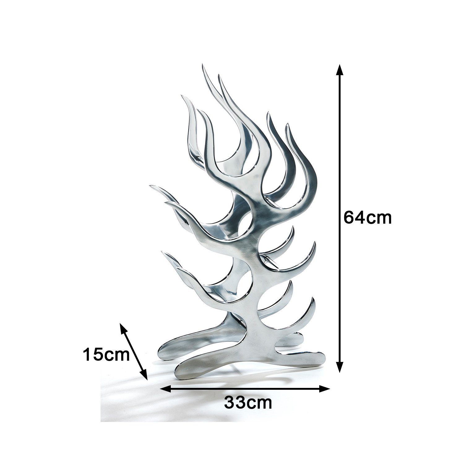 Kobolo Weinregal Flaschenhalter FLAME aus Metall für 6 Flaschen