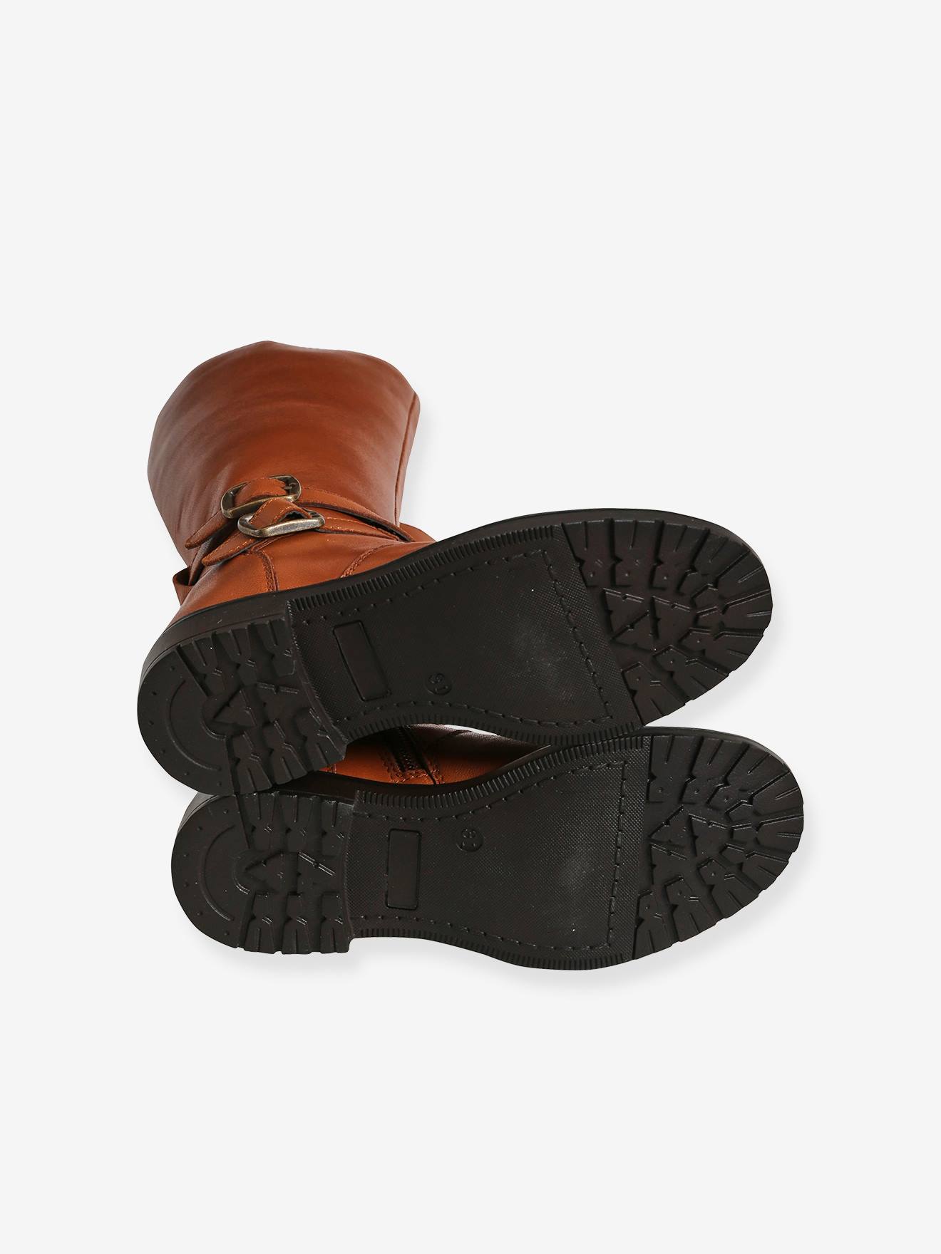 Vertbaudet Mädchen Stiefel, Reitstiefel - camelfarben