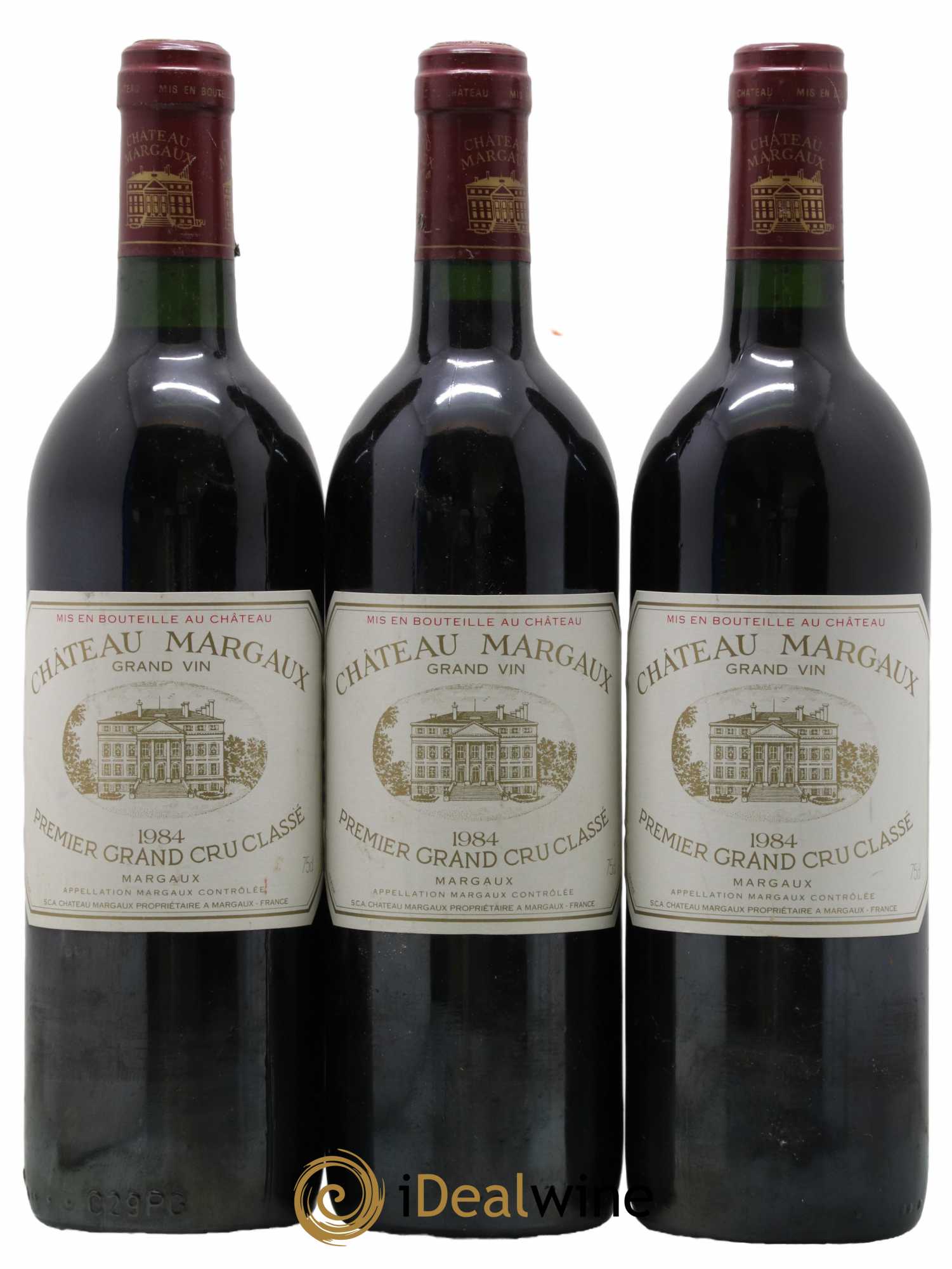 Château Margaux 1er Grand Cru Classé  1984 - Lot de 3 Bouteilles