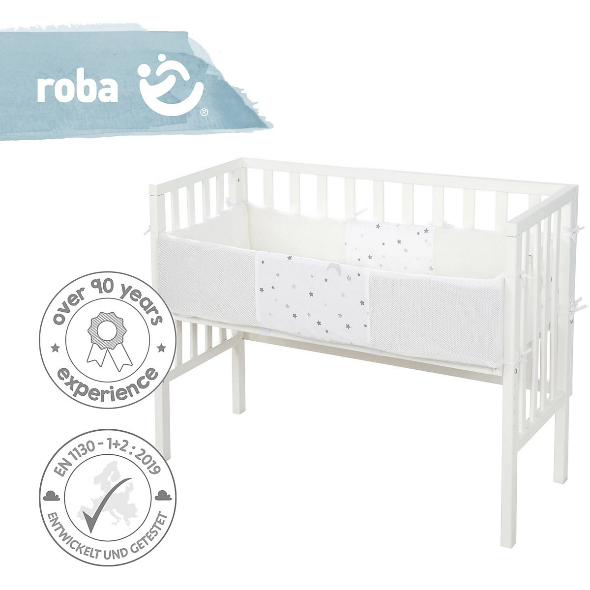 Beistellbett 2in1 Sternenzauber grau