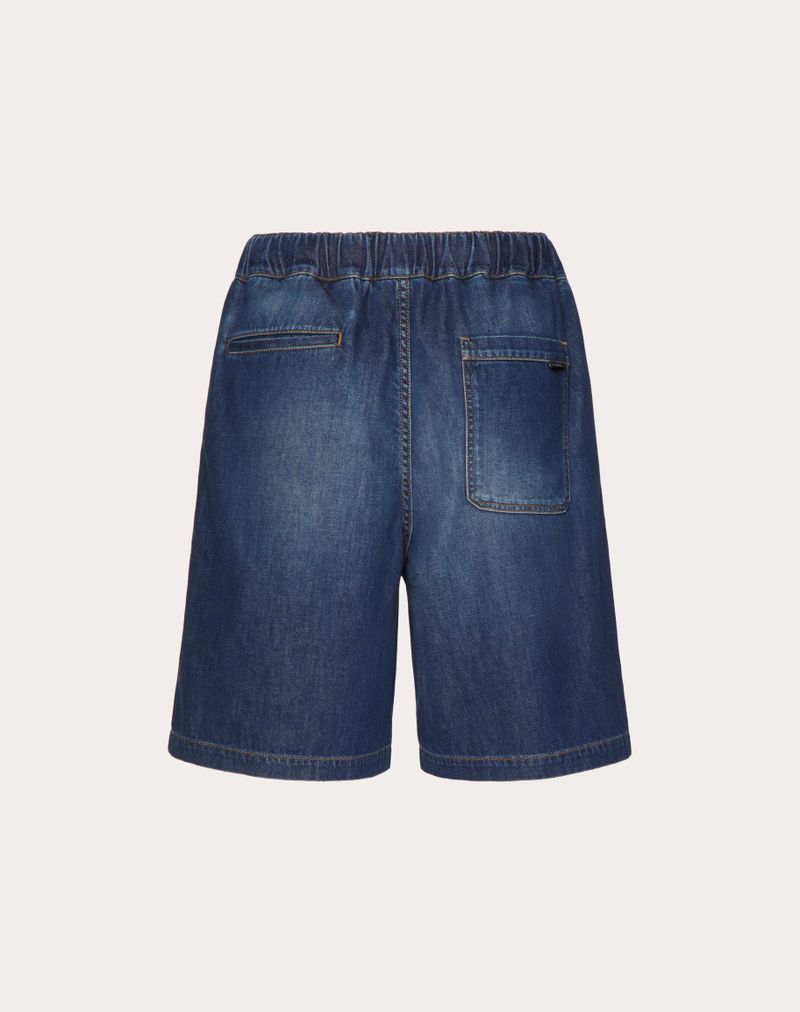 CHAMBRAY DENIM BERMUDA SHORTS