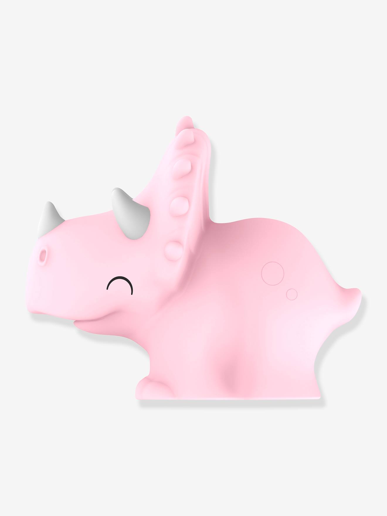 Softes Kinderzimmer Akku-Nachtlicht Triceratops ROXY DHINK - rosa