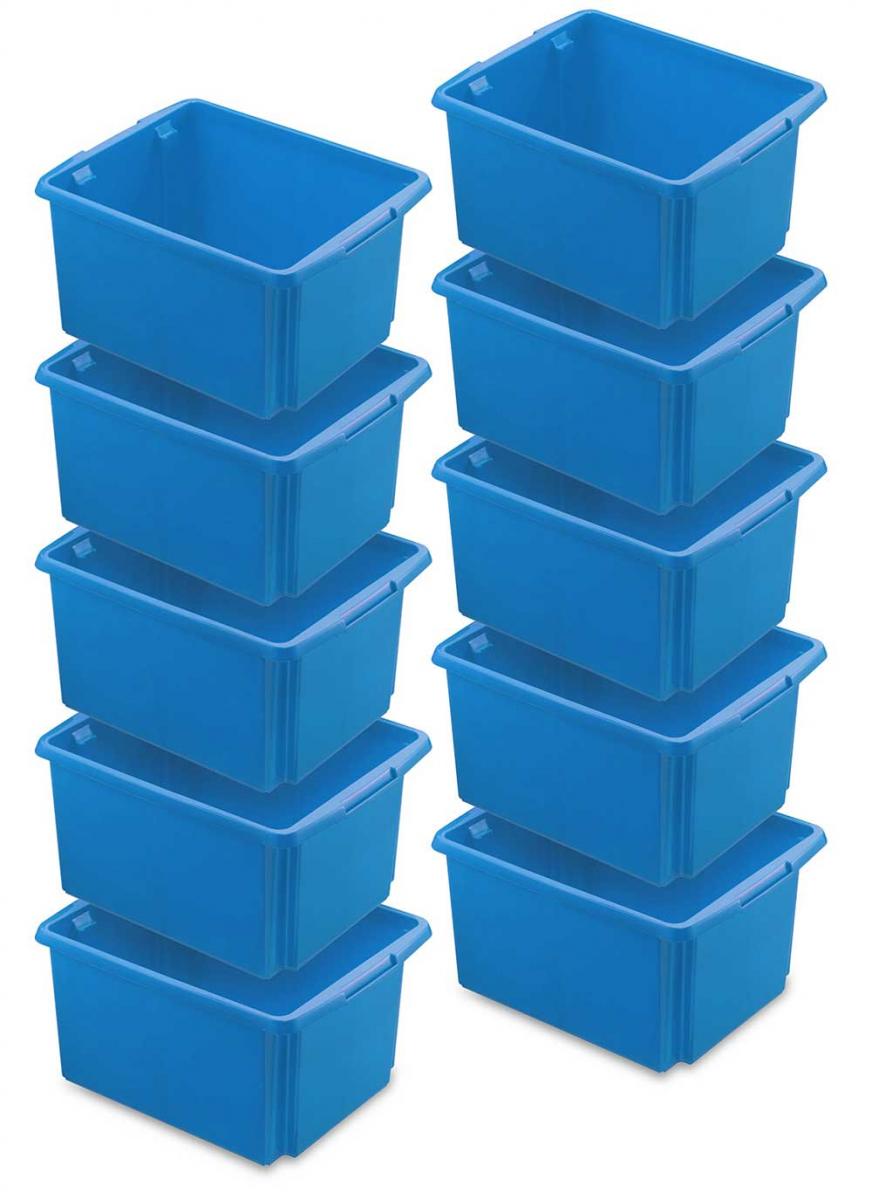 BRB Drehstapelbehälter 32 Liter, blau (10er Sparset)