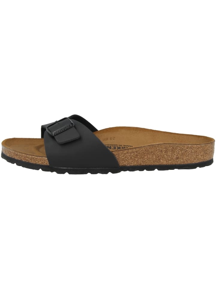 Birkenstock Pantolette Madrid Birko-Flor schmal in schwarz günstig kaufen