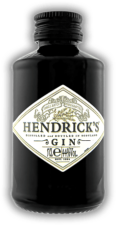 Hendrick's Gin 0,05 Liter Hendrick's Gin 0,05 Liter Die unerwartete Fusion von Gurke und Rosenblütenblättern ergibt einen höchst bilderstürmenden Gin. 0,05	 Liter - Vol 44%