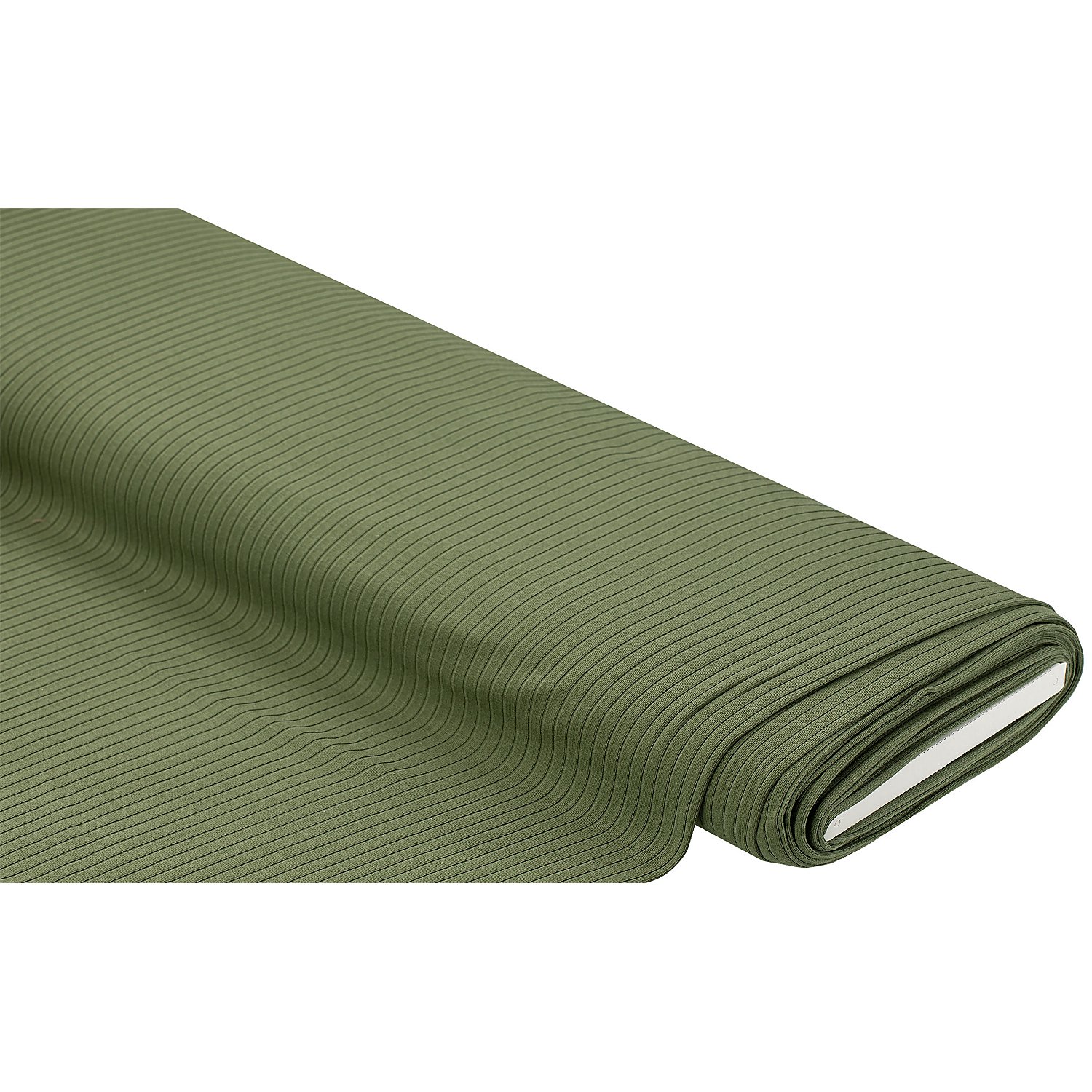 Breitripp-Baumwolljersey mit Elasthan, oliv