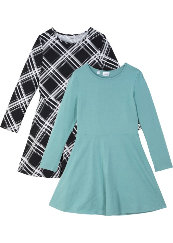 Mädchen Jerseykleid (2er Pack)