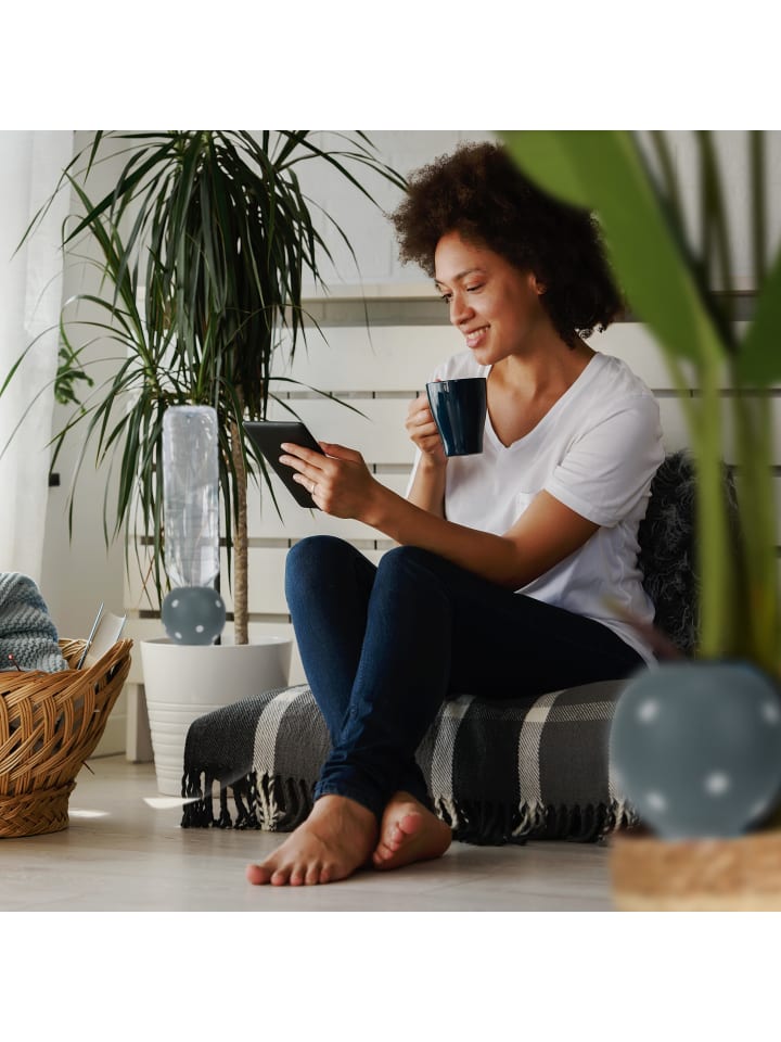 relaxdays 4 x Tonkegel in Grau/ Terrakotta günstig kaufen onesize