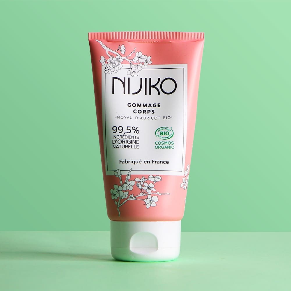 nijiko Gommage Corps Bio aux Noyaux d'Abricot Exfoliant et gommage