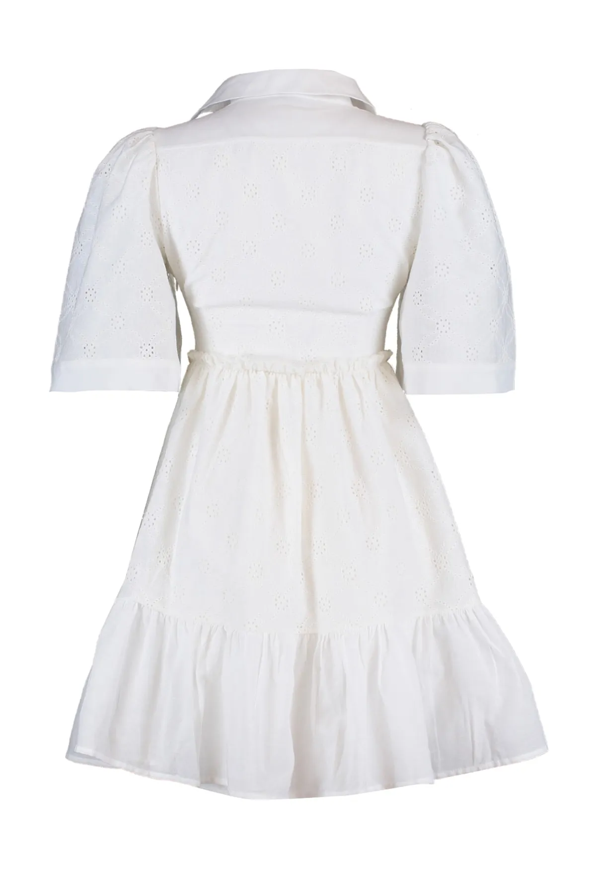 Trendyol Collection  Weißes Mini-Webkleid mit Taillenöffnung und gefütterter Stickerei TWOSS21EL3680