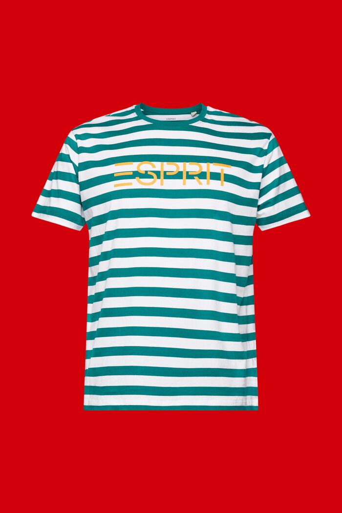 Gestreiftes Baumwoll-T-Shirt