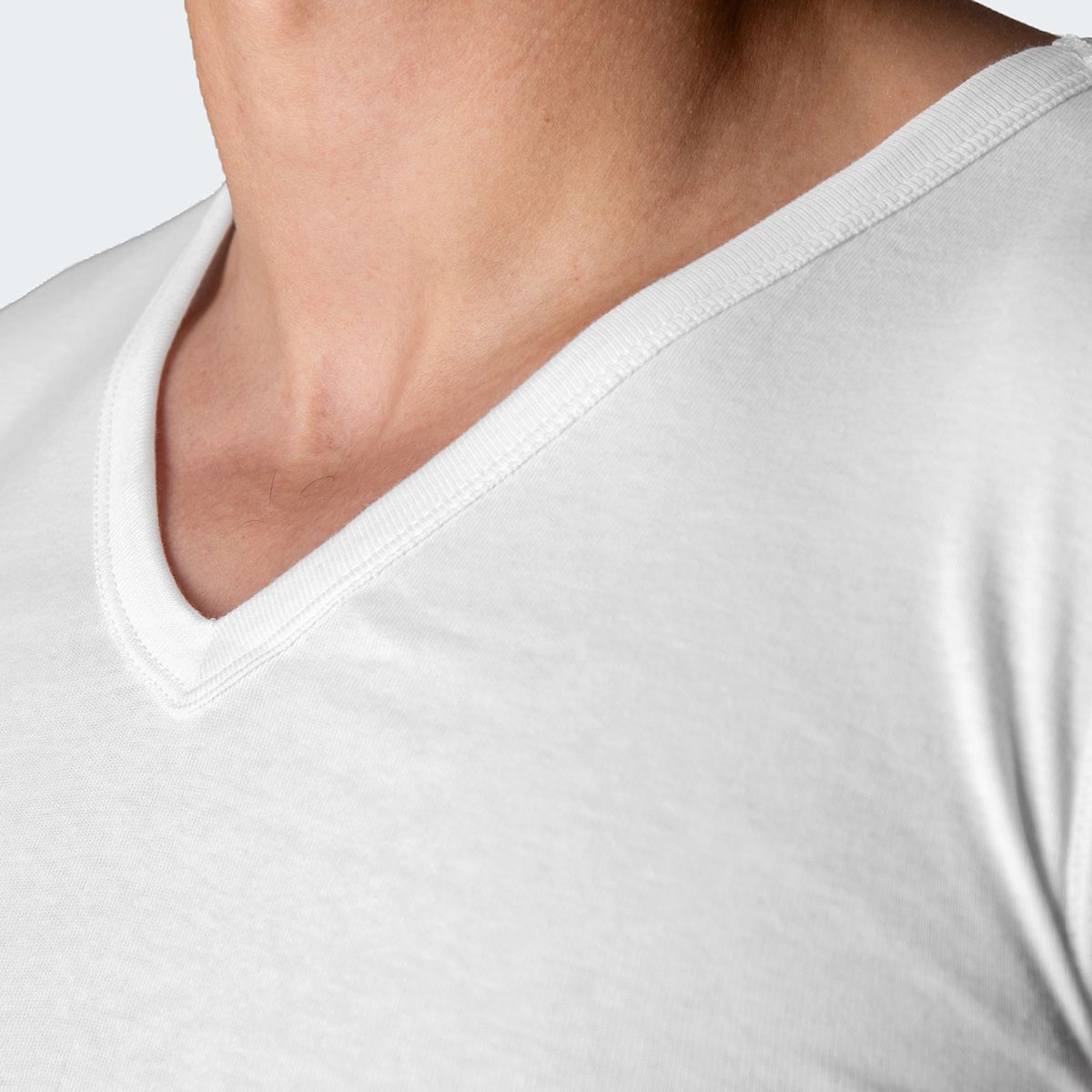 Black Snake Classic Weiß Herren V-Neck T-Shirt