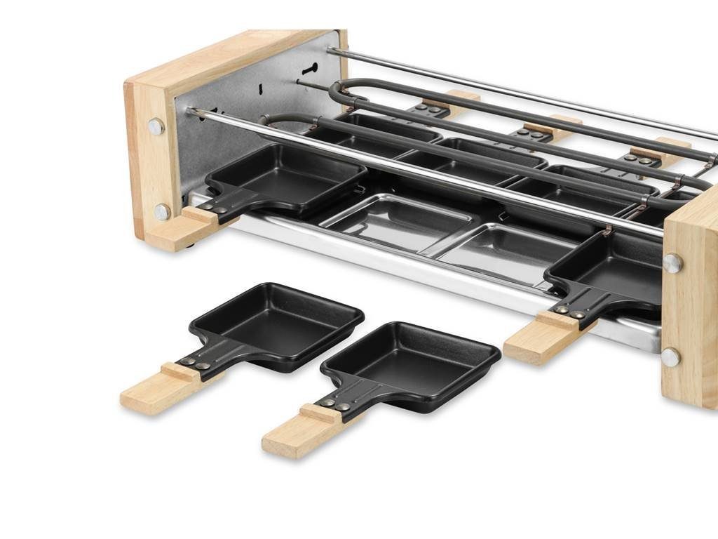 SWISS PRO+ Raclette Swiss Pro Raclette Grill bis zu 8 Personen, 1200W Antihaftbeschichtung