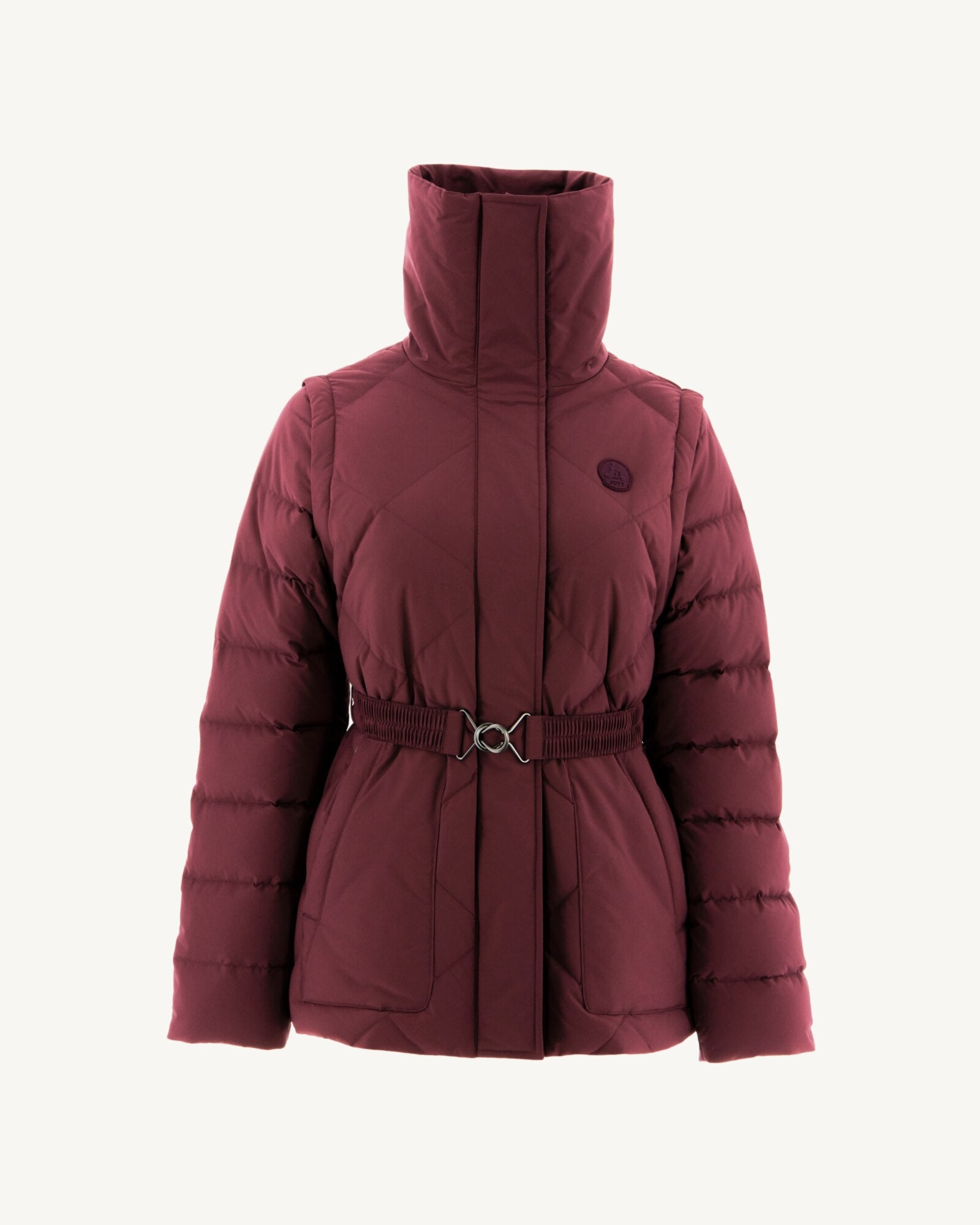 Doudoune manches amovibles Aubergine Anita