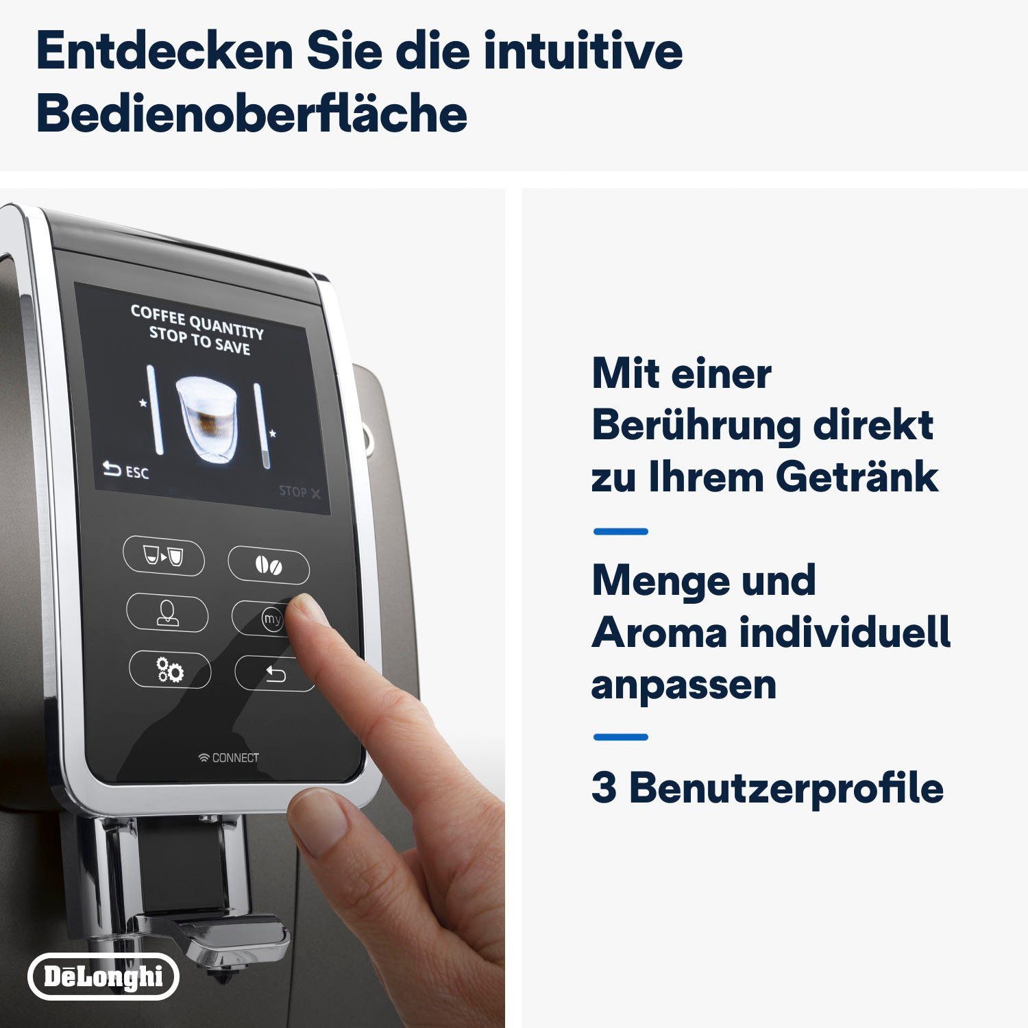 De'Longhi Kaffeevollautomat Dinamica Plus ECAM 370.95.T